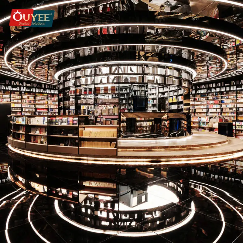 New Decoration Showcase School Furniture Retail Shelf Book Shelves Green Library Cabinet Office Library