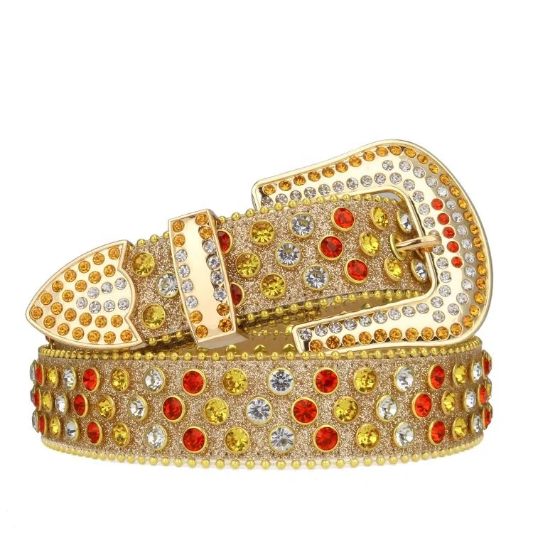 Ремень MACWAVE с золотыми стразами для мужчин и женщин шикарный кожаный пояс пряжкой со джинсов