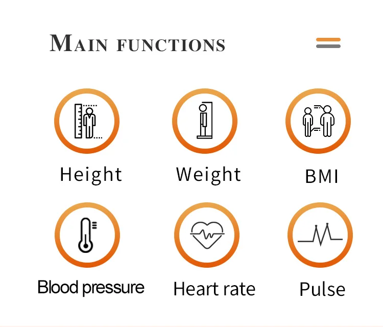 printer coin operated weight height blood pressure heart rate weighing scales for hospital