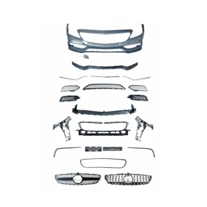 2015-2018 CLS Class W218 Upgrade to W218 CLS63 Style Car Retrofit Kit Front Bumper Grille Rear Diffuser Convert