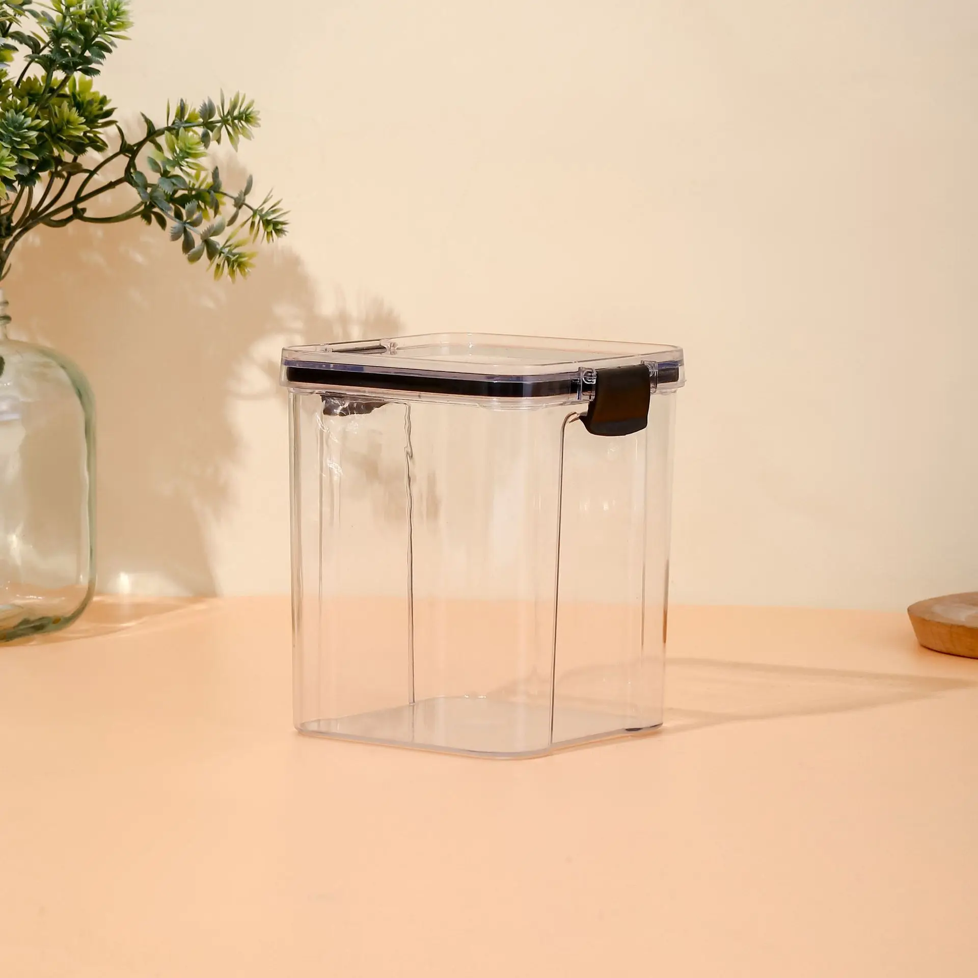 Hot Sell New Design Large Capacity Plastic Sealed Food Containers with Measuring Cup Grain Rice Dispenser Storage For Kitchen