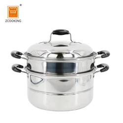 26CM Factory Stainless Steel Dumpling Pot /2 Layer Stainless Steel Food Steamer Pot