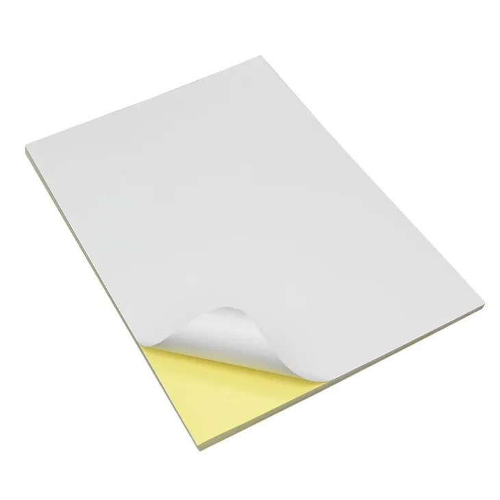 White Blank Matt Cast Coated Paper Self Adhesive Paper