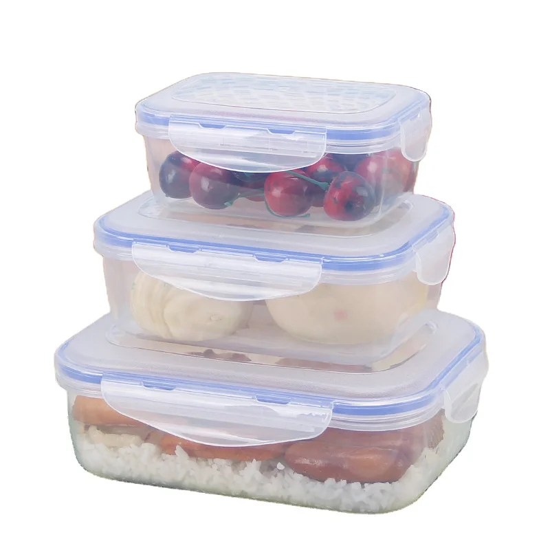 Wholesale New design  Microwave Safe clear Plastic Lunch Boxes disposable High Quality Plastic Lunch Box bento lunch box