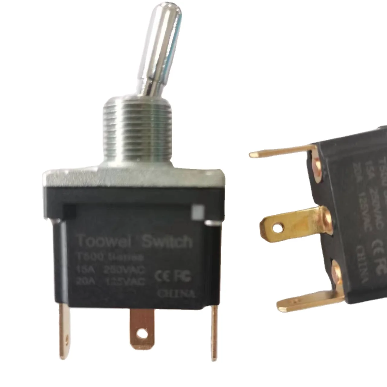 12MM 3pin 20A High Quality Waterproof Miniature ON-OFF-ON Toggle Switch T501CT With 4.8*0.8 quick plug terminal