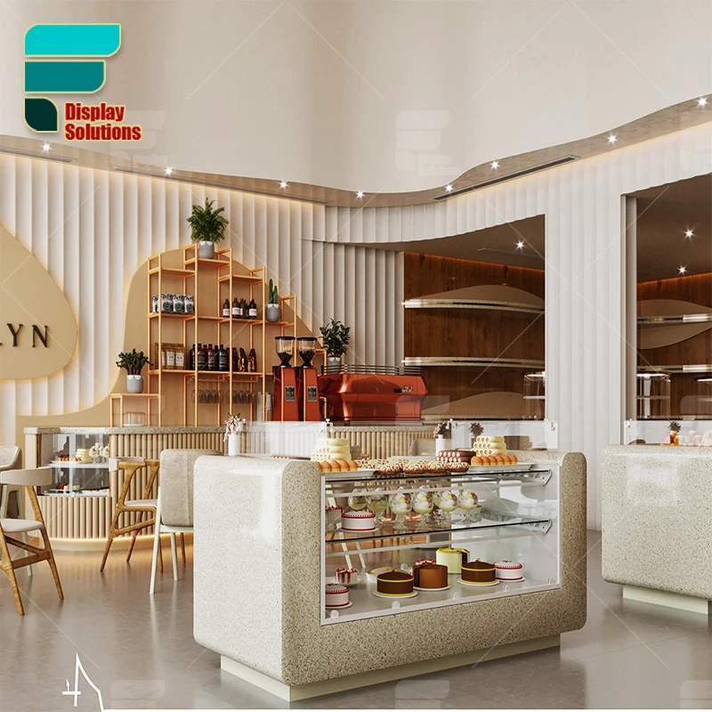 Luxury Wooden Retail Chocolate Display Furniture Chocolate Store Design Desserts Nuts Food Custom Chocolate Showcase