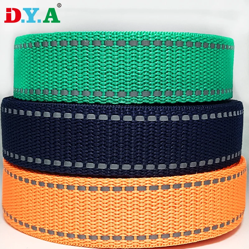 Wholesale Custom Reflective Ribbon Polyester Nylon pp Reflective Webbing for Shoes/bags/garment
