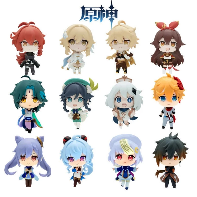 Genshin Impact Figure Bead Battlefield Heroes Series Theme Blind Box Anime PVC Action Figures Toy for kids