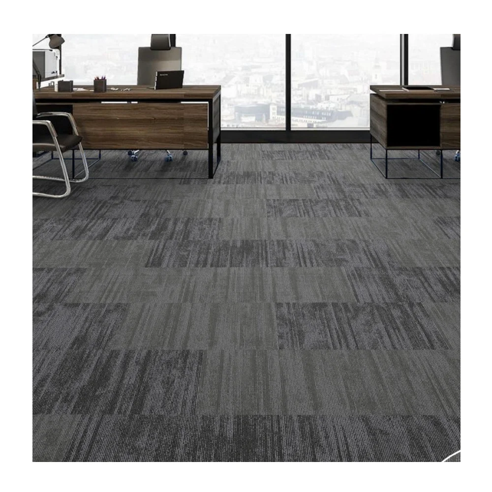 Kaili Commercial Square Carpet Tiles 50x50cm Machine-Made Block Flooring with Nylon Plain 50x50cm Tile Carpet