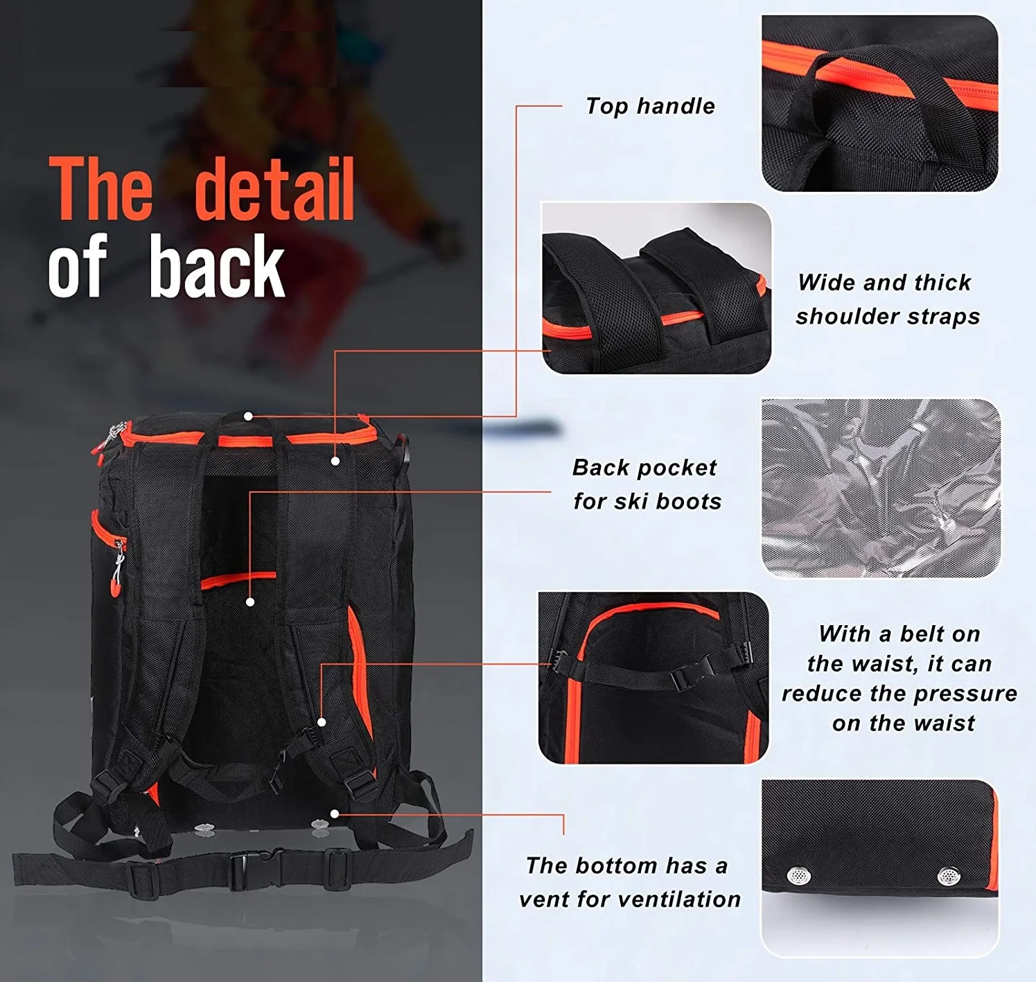 New Trend Custom Waterproof Travel Snowboard Boots Bag Outdoor Helmet Skate Bag Ski Boot Backpack