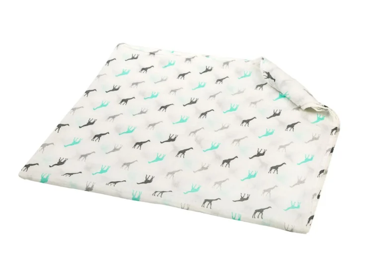 nursery shower gift set unisex neutral muslin organic cotton swaddle blanket