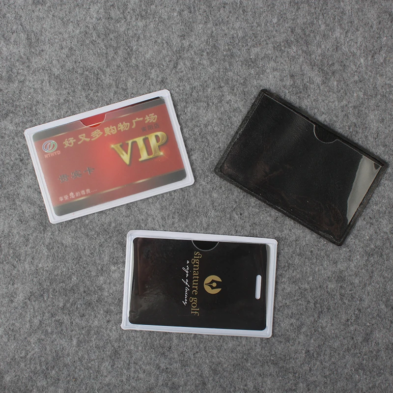 Transparent PVC Card Holder for Passport ID Business Cards Cover Protector