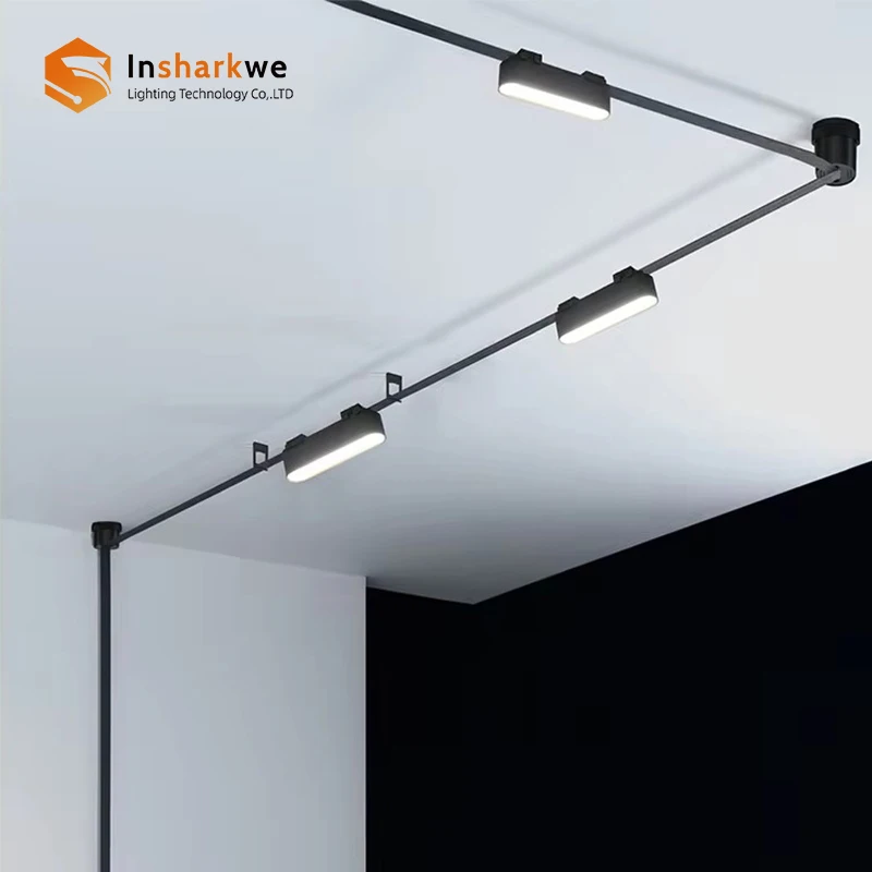 Ultra Thin Smart DC48V 24V Woven Belt Lighting Track  Spot Lighting System Magnetic Magnet Rail LED Lamp Magnetic Track Light