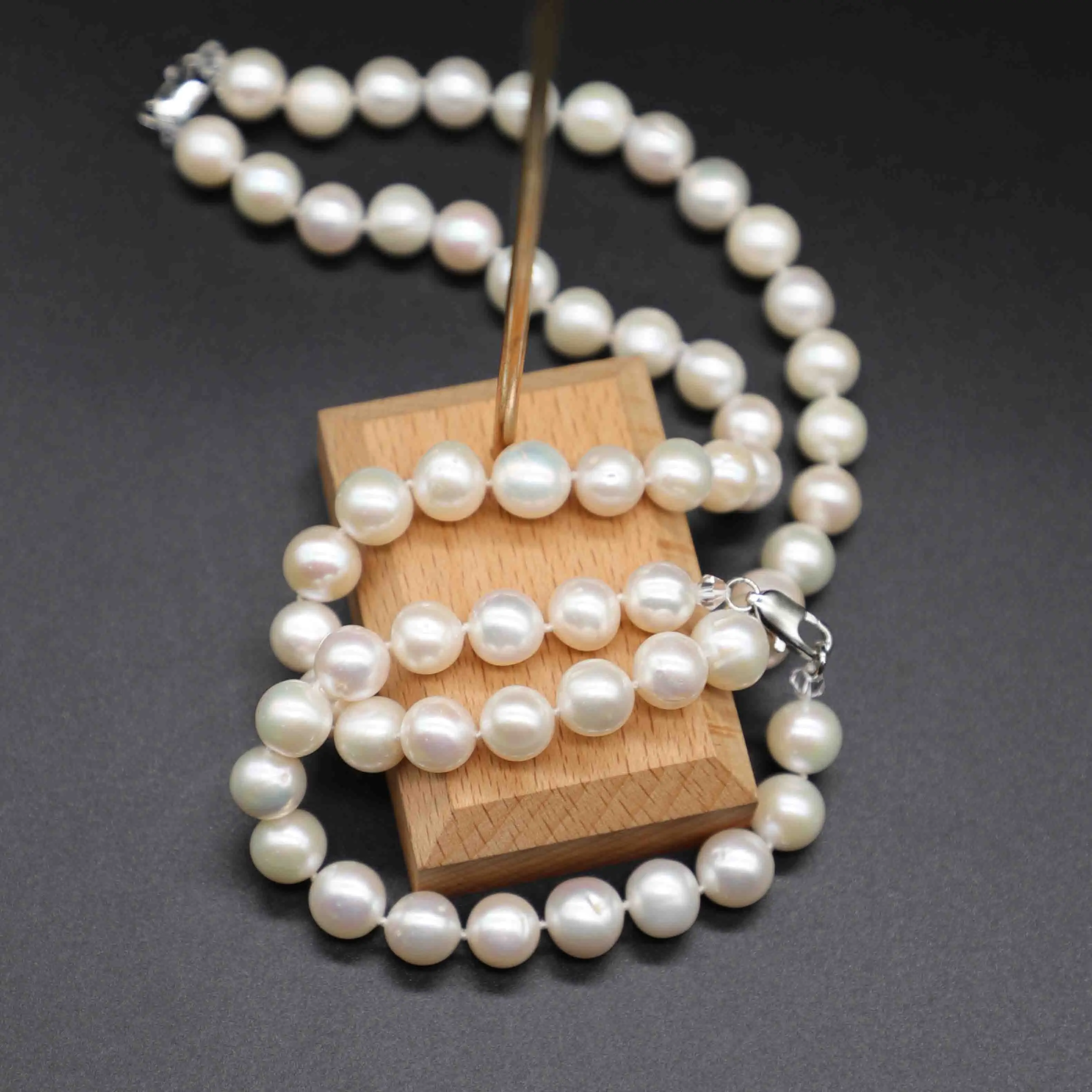 
wholesale fashion bridal jewelry set for wedding elegant women 925 sterling silver necklace bracelet jewelry set 