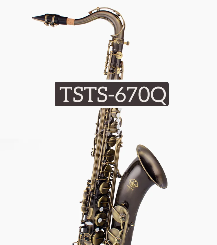 Bb Tone Wholesale Antique Bronze Tenor Saxophone with Brass Body