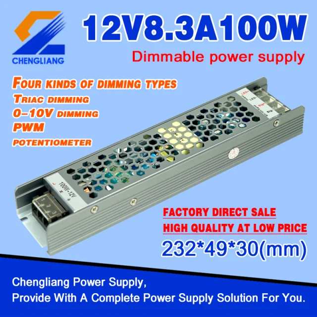 60W-1000w 12V 5A SMPS Power Supply Triac 0-10V Dimming LED Driver ac dc 12v to 5v buck converter 24v power 8a supply