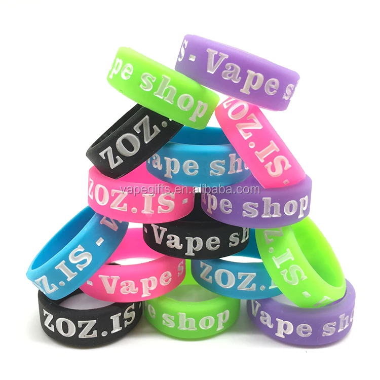 
OEM welcomed customized logo silicone vape band with all sizes 