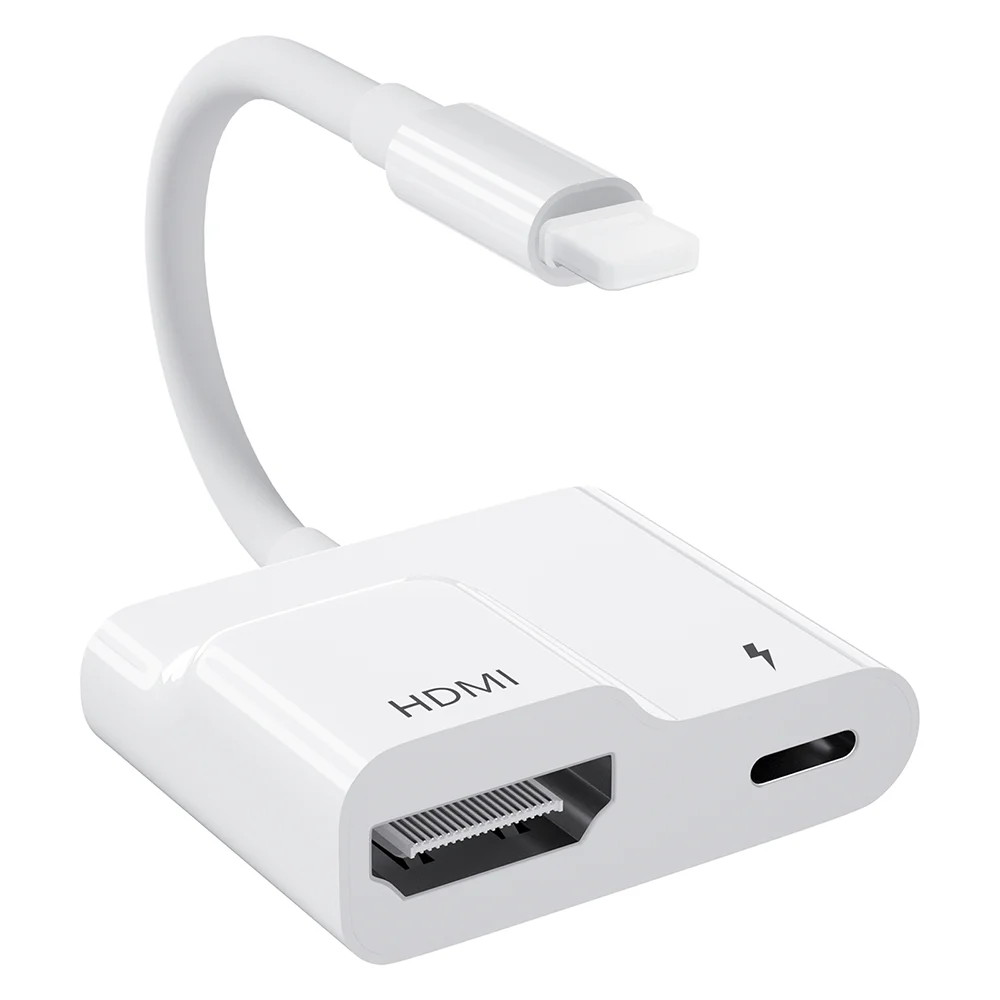 HDMI-Compatible Adapter for iPhone to TV 1080P Digital AV Adapter for iPad Sync Screen Converter HDTV Projector/Monitor