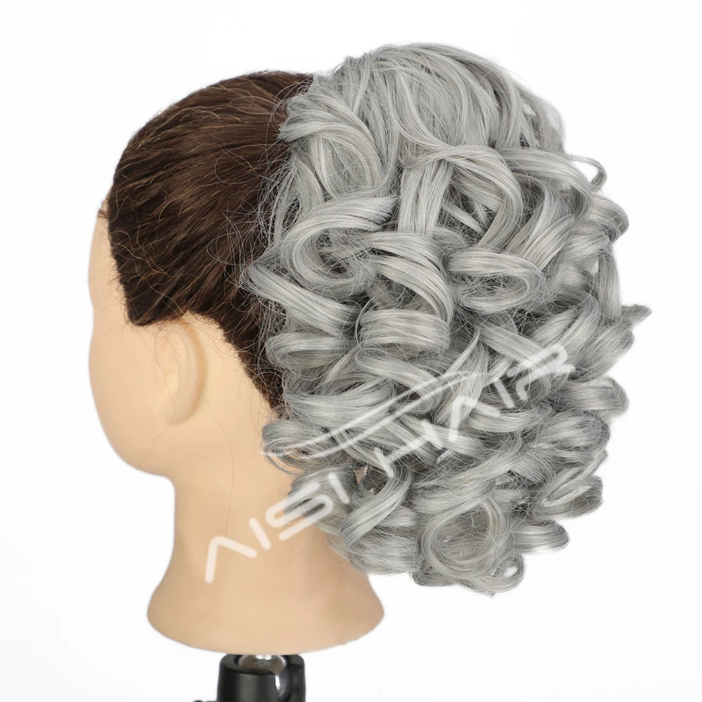 10 Inch Classic Loose Curly Wavy Drawstring Ponytail Synthetic Hair Extensions Hair Pieces for Women Natural Looking