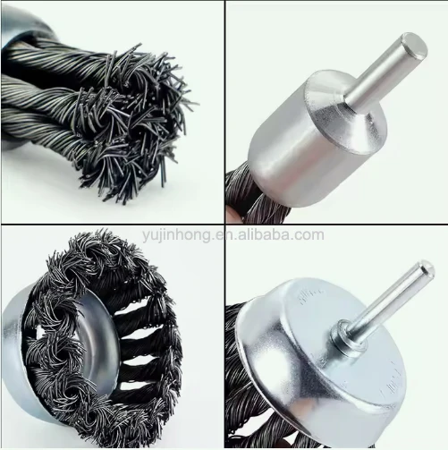 Die Grinder Polished Rod Twisted Wire Tool Brush Rust Removing Stainless Steel Industrial cleaning steel wire brush