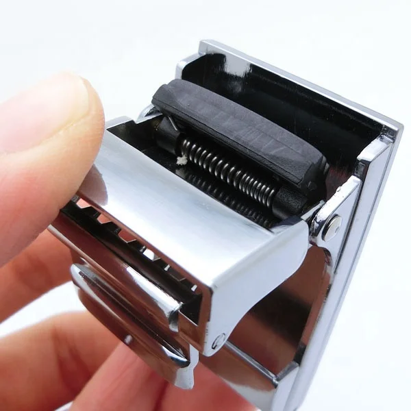 30Mm Rubber Grip Close Release Autolock Buckle Leather Belt Zinc Alloy Buckle Custom Automatic Clip Belt Plate Buckle For Men