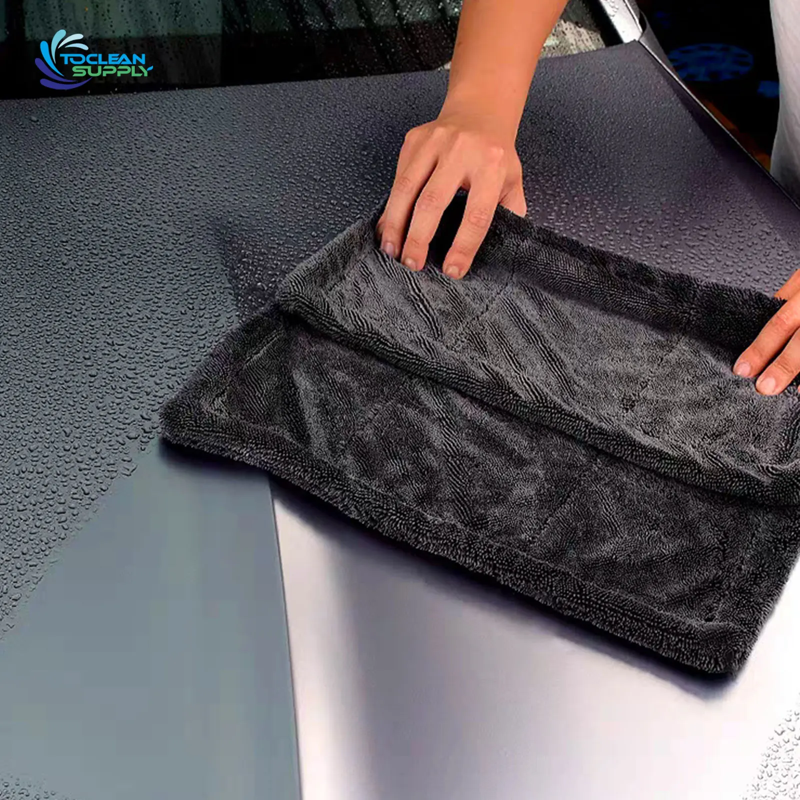 korean car drying towel car wash microfiber towel plush cleaning drying clot 1400 gsm car towel