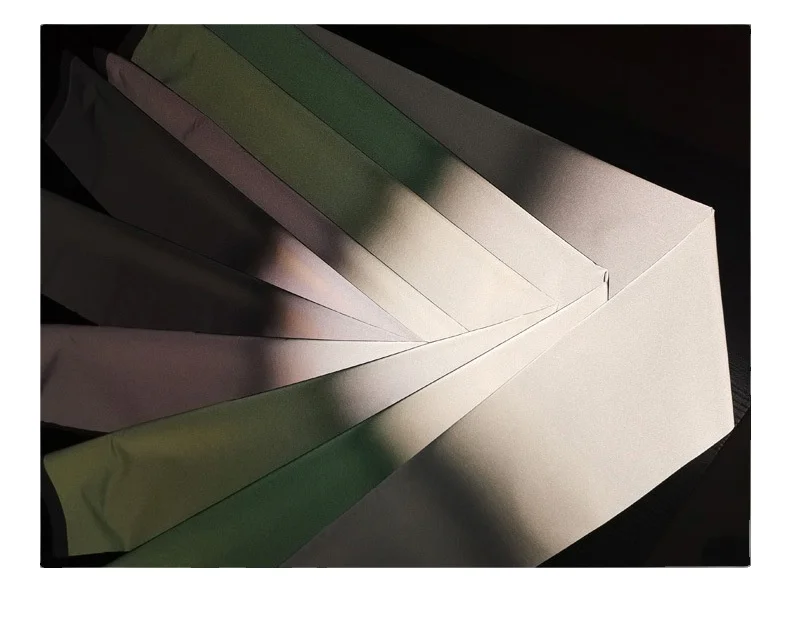 Hi visible 100% polyester soft  gradient color reflective  reflect fabric for fashion garments