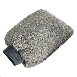 Custom Car Wash Mitt Auto Detailing Microfiber Car Cleaning Wash Mitt Glove Coral Car Wash Mitt