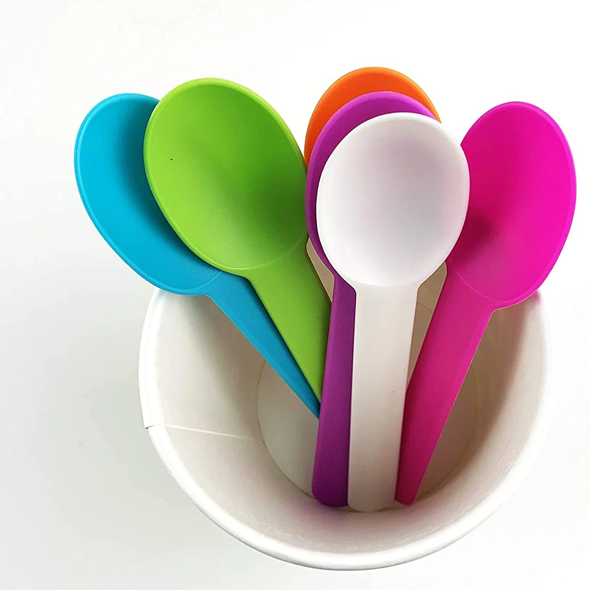 6 2 г многоразового цветного мороженого пластиковая ложка из полипропилена пищевая десертная Yougrt