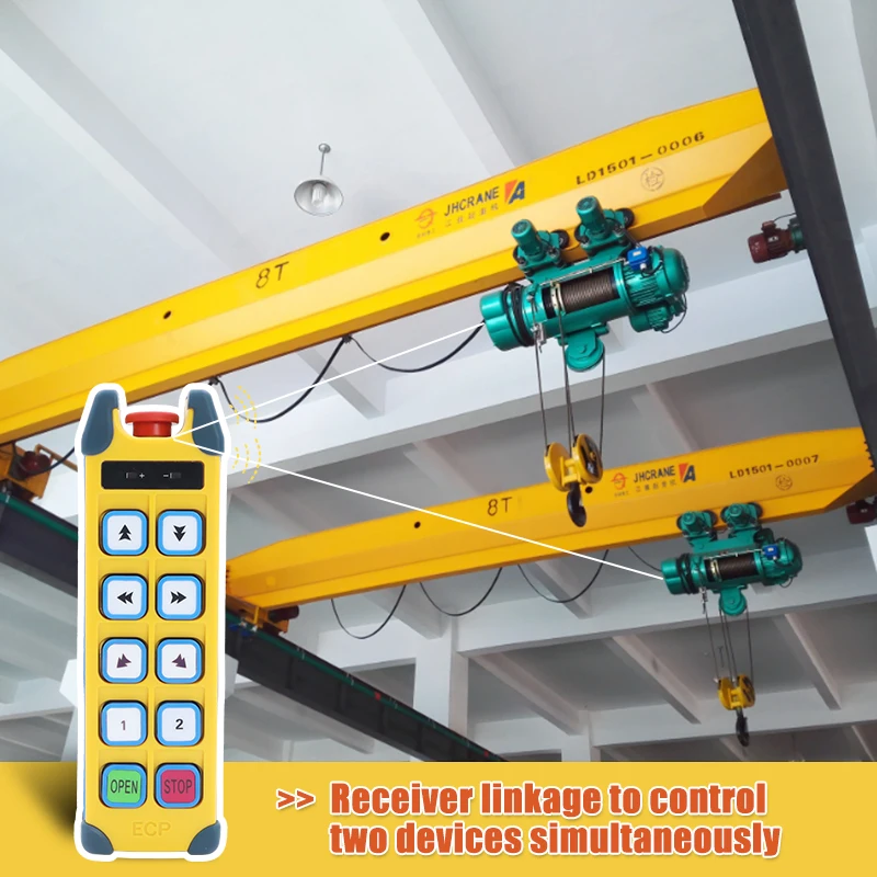 Factory direct sale 8 keys double speed spider crane industrial radio remote control for lifting