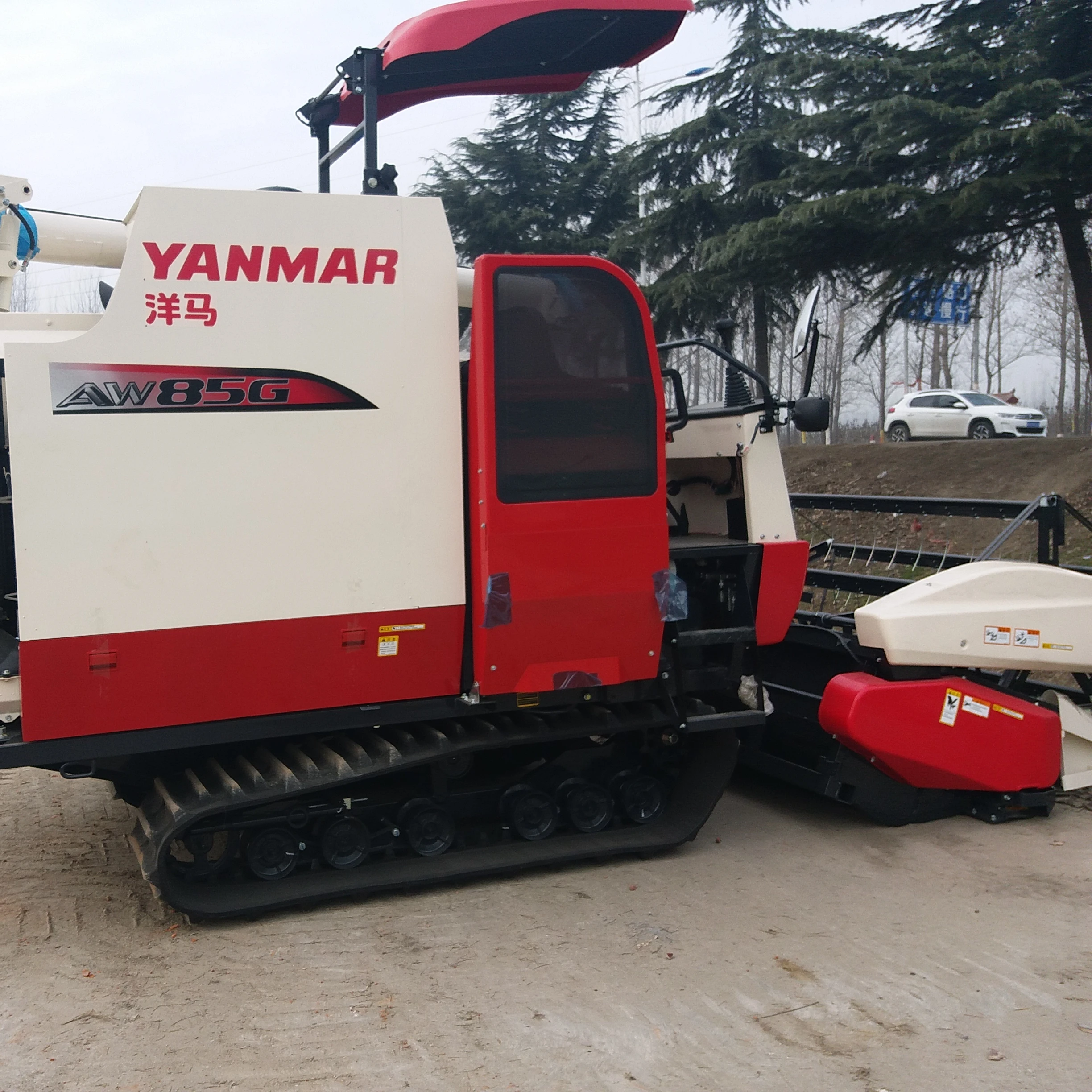 Новый японский комбайн Kubota для сбора риса и пшеницы AW85G для сельского хозяйства
