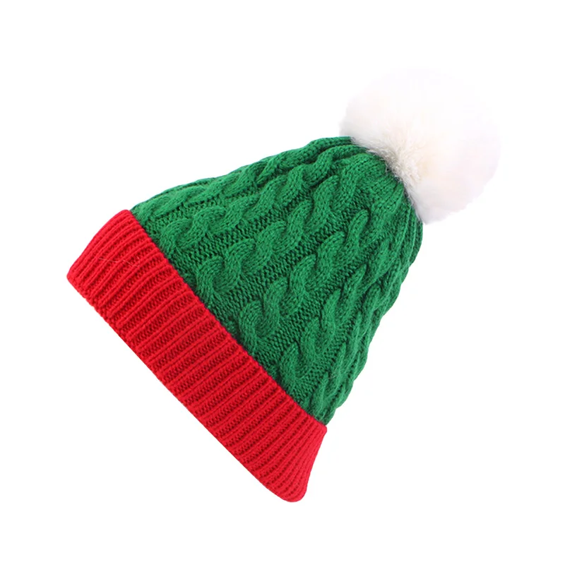 New Design Winter Hats Christmas Popular Color blocking Caps Unisex Different Type Warm Hats