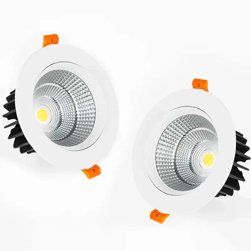 AC 85V-265V LED COB Downlight 5W 7W 10W 12W 15W 18W 20W 24W 30W Recessed Ceiling Lamp Spotlight for Home Use
