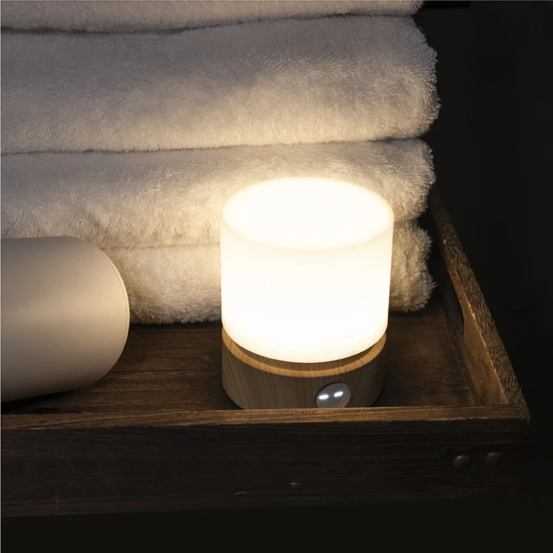 Cylinder Rechargeable Usb Charging Bedroom Decorative Table Light Night Timing Dimming Creative LED Table Night Lamp