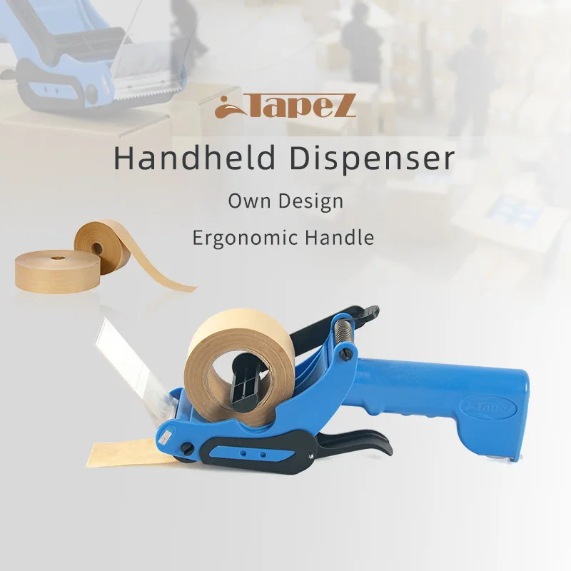 ULINEpak reinforced marsh handheld water paper tape packing dispenser