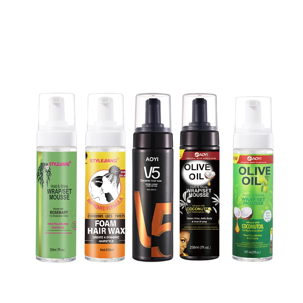 Custom curly hair treatment style product mouss alcohol free private label Curling Hair Mousse Styling Foam