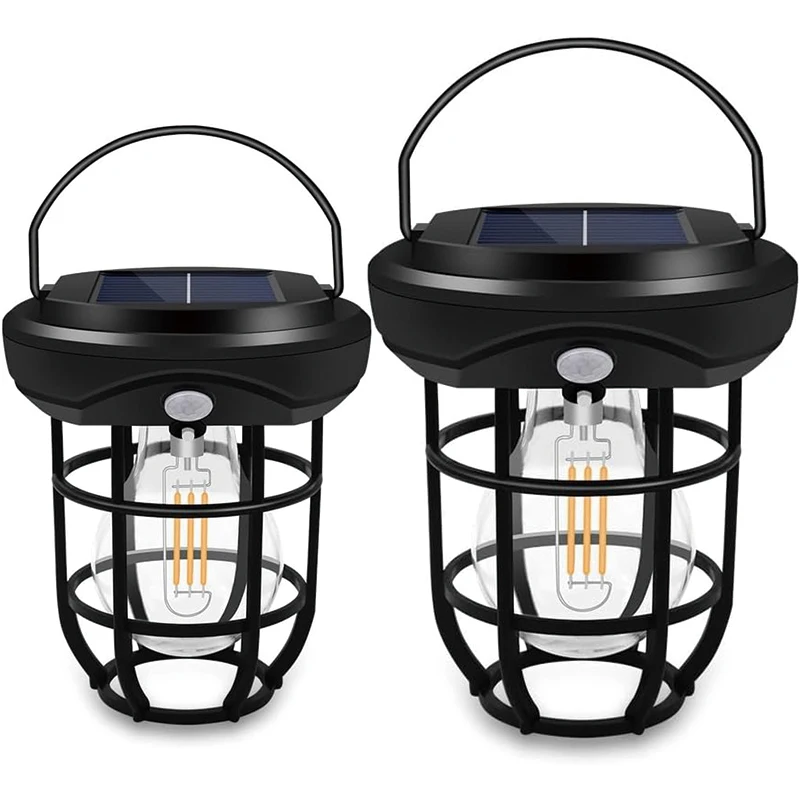 Multifunctional Solar Garden Light Decorative Lamp Retro Style Bulb Lantern Waterproof Solar Sensor Light for Garden Yard