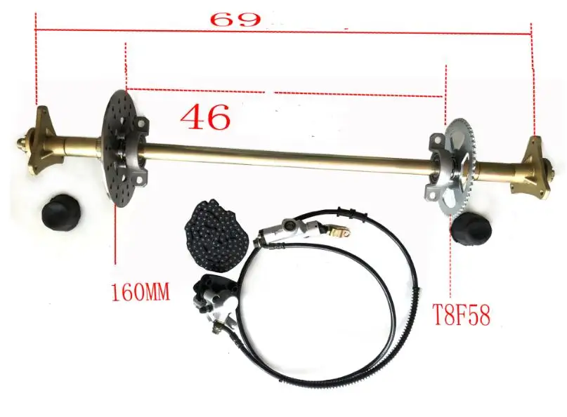  22 мм 740 см go kart axle kit комплект заднего