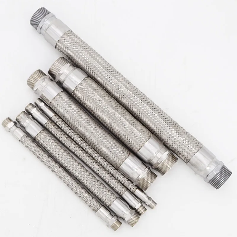 Stainless steel external threaded metal braided hose