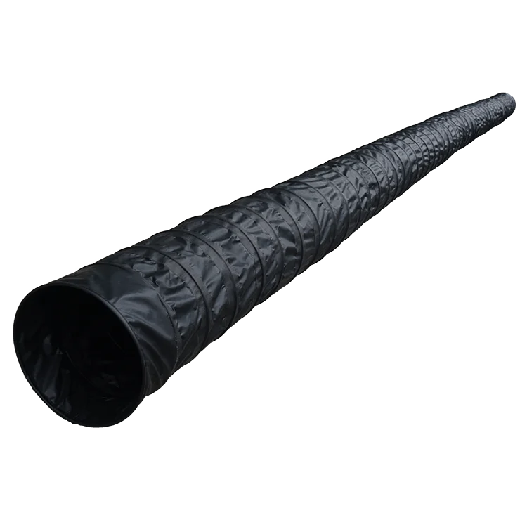 Customized black pvc spiral compressible reinforced air duct hose for coal mine ventilating