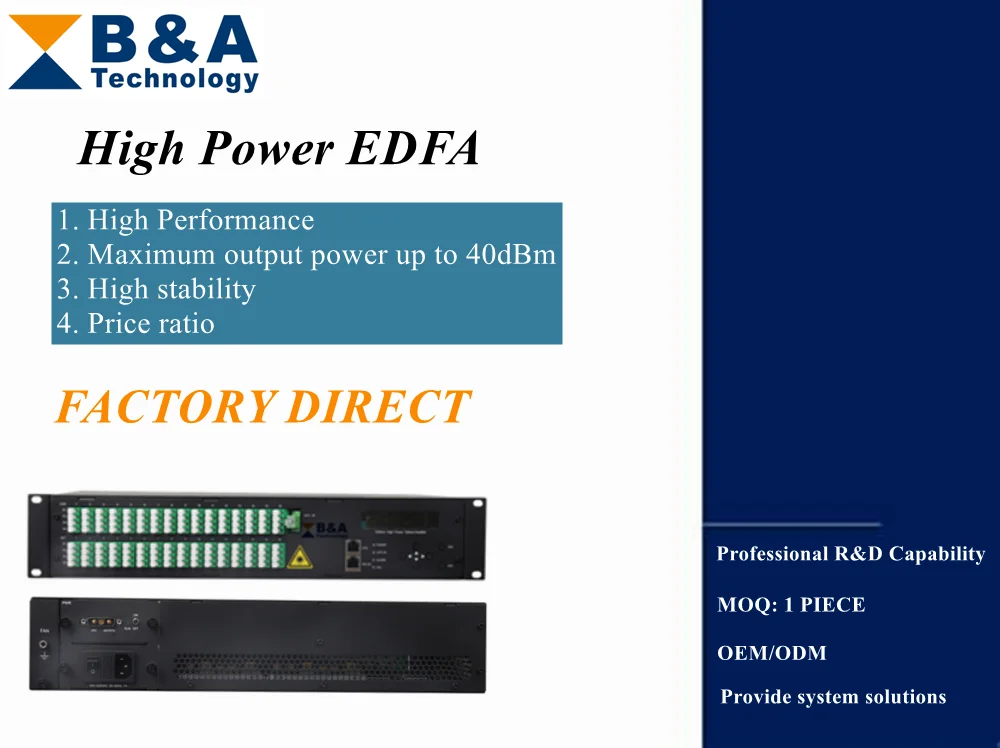 1550nm EDFA Optical Amplifier, EDFA Fiber Amplifier, High power EDFA