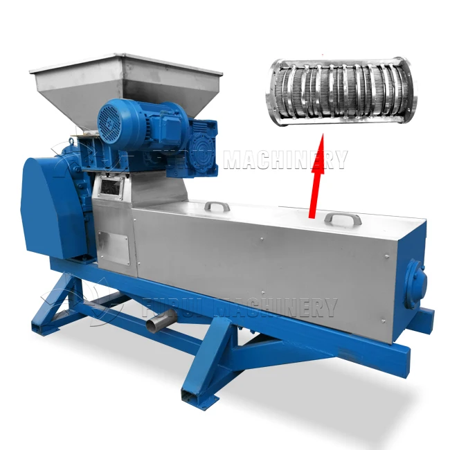 food waste dehydrator with shredder/cassava residue dewatering machine/vegetable waste screw press dewatering machine