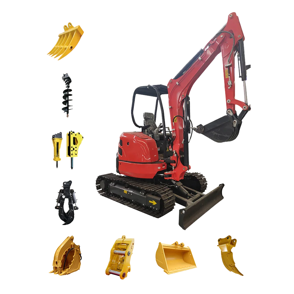 Hand Concrete Breaker Ripper Coupler Hitch Compactor Rotating Grapple Log Splitter Mini Excavator