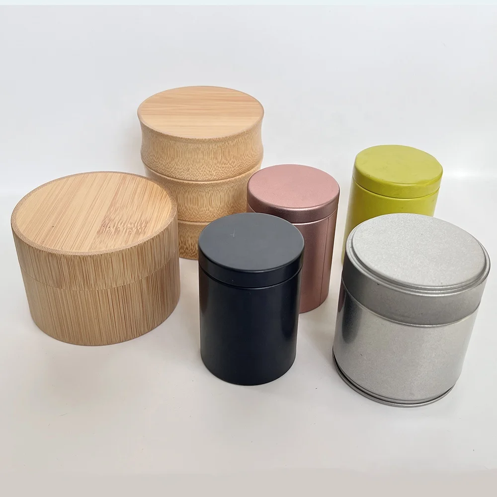 30 ~ 50 Gram Custom Matcha Tin Can Empty Metal Round Matcha Tin Box