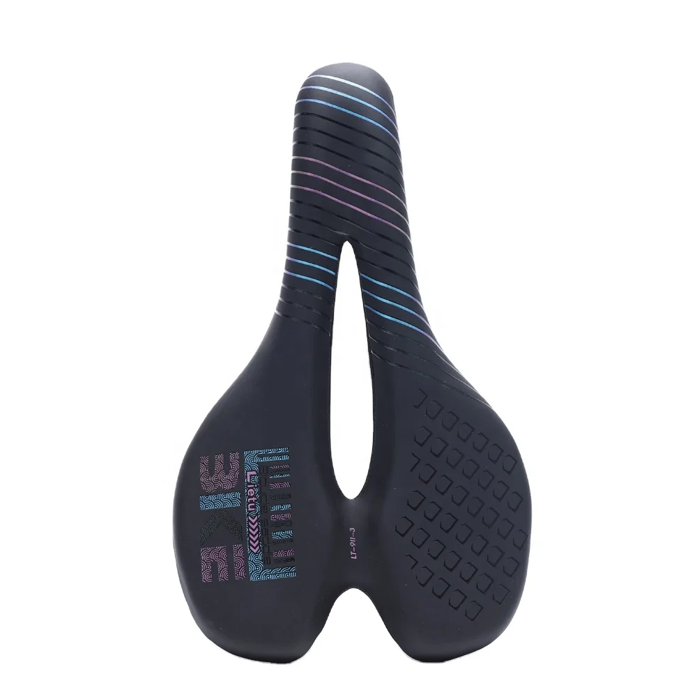 New Design MTB Road Bicycle Seat Hollow Breathable Bicycle Saddle with Rechargeable Warning Tail Light Bike Parts