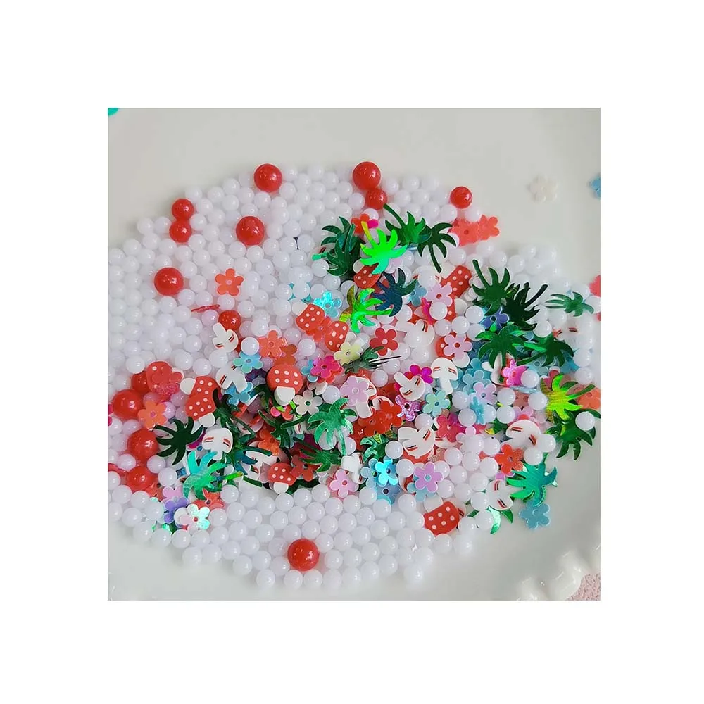 Polymer Hot Clay Sprinkles Mushroom Mixed Flower Coconut Tree Flake Sequins Slime Slices for Crafts Making DIY Confetti