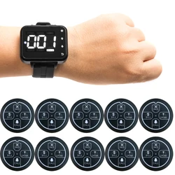 Wireless Waiter Calling System For Restaurant Service Pager System Guest Pager Watch Receiver+4-key Buttons