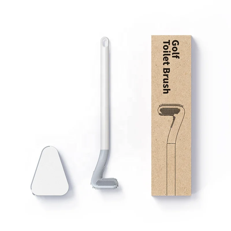  golf shape bathroom with triangle holder long handle silicone toilet