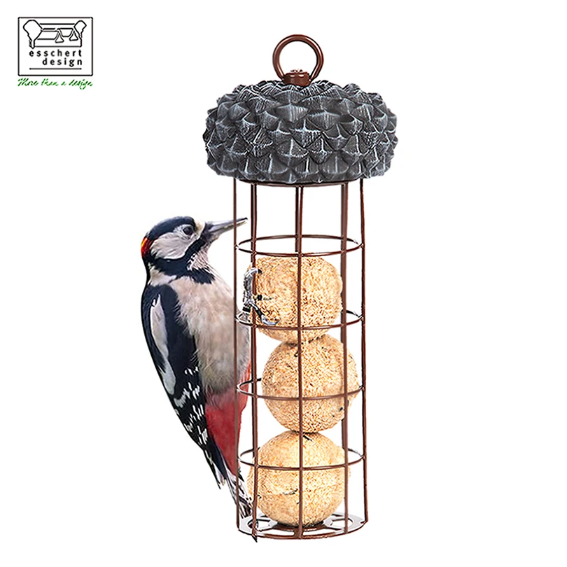 Esschert Design FB535 stable quality garden acorn bird feeder handmade for wren house sparrow