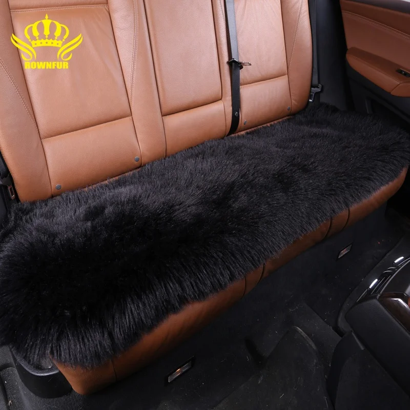  Лидер продаж 2020 аксессуары для салона автомобиля Прямоугольная подушка автомобильного сиденья с длинным ворсом и задним рядом ручная работа защита из австралийской